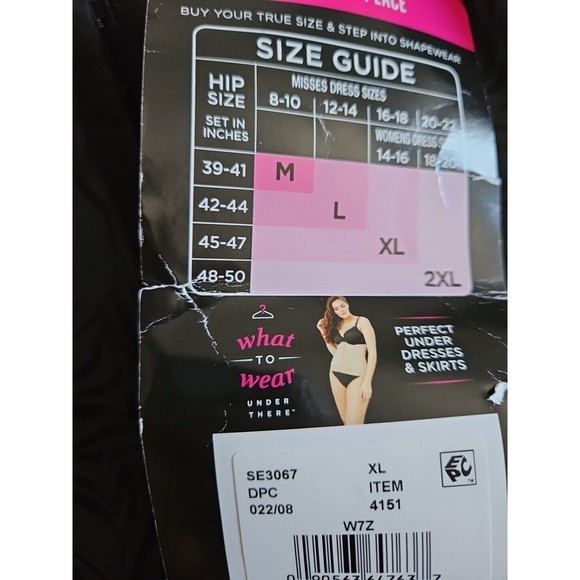 Maidenform XL Self Expressions Ultra Firm Control Waist Nipper Black SE3067 NWT - Picture 3 of 6